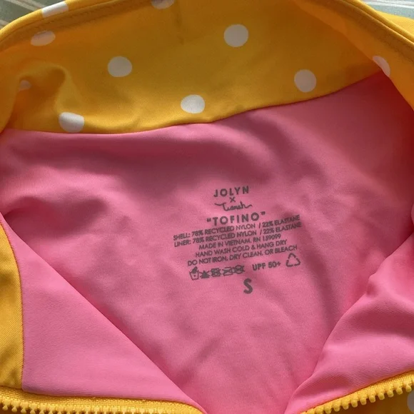 Jolyn NWT small bikini set with rash guard “ItsyBitsy” pattern Jolyn x Tiarah - Picture 8 of 8